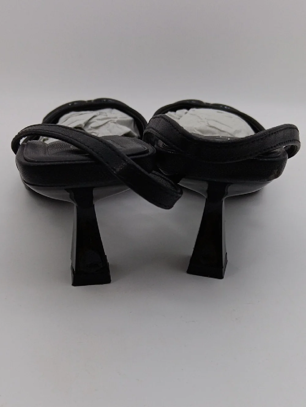 WOMEN'S BLACK POINTED SLING BACK HEELS SIZE 7